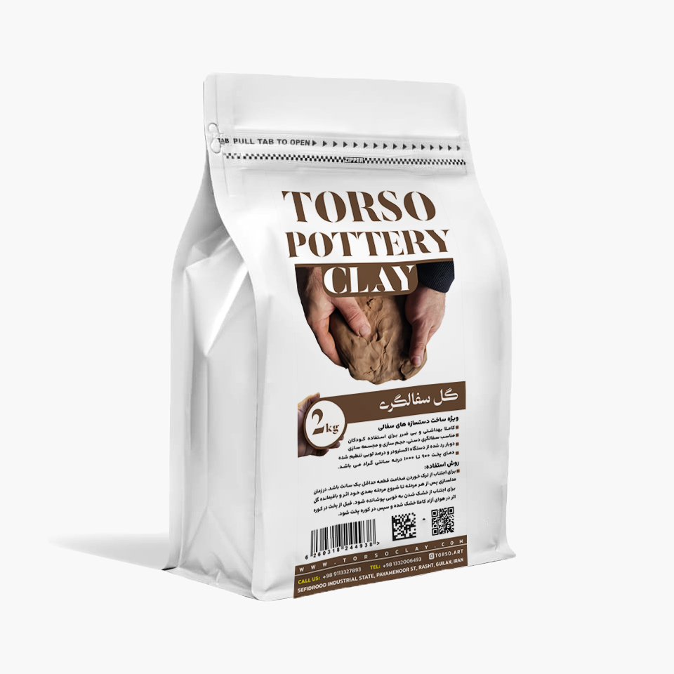product pottery clay گل سفالگری تورسو / دو کیلویی - تصویر 1